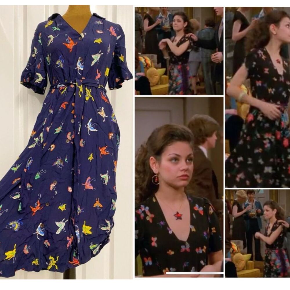 ASO Jackie That 70s Show Boho Butterfly Feminine Maeve Anthropologie Midi Dress